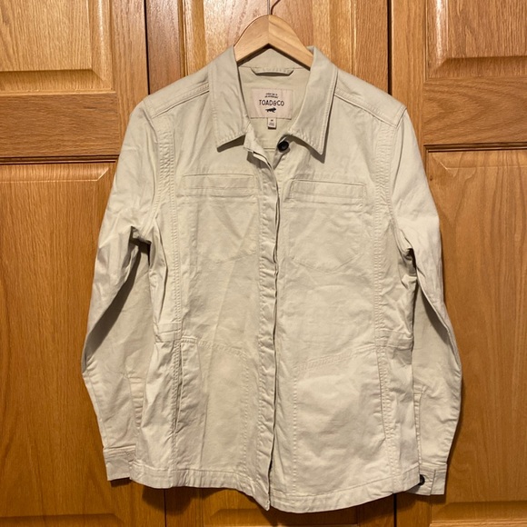 Toad & Co organic cotton utility jacket tan jacket size medium - Picture 2 of 11